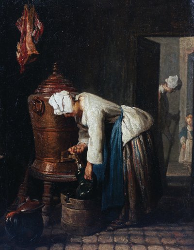 Donna che attinge acqua alla cisterna da Jean Baptiste Simeon Chardin